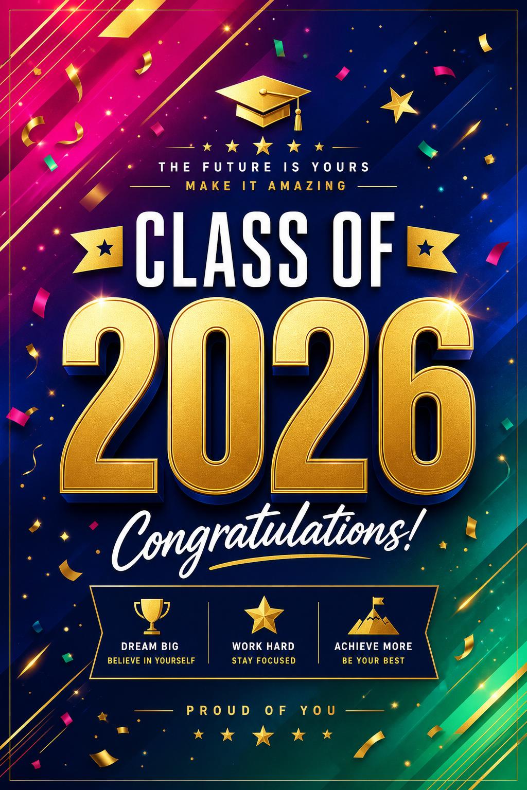 Class of 2026 — Digital Graduation Banner