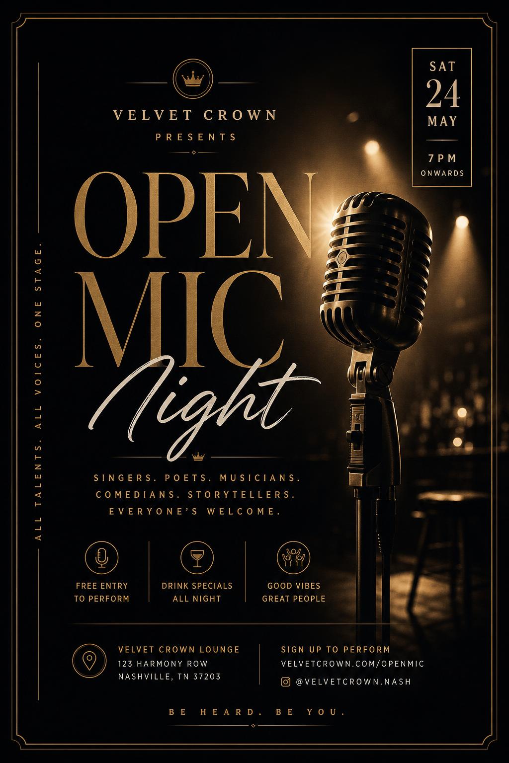 Open Mic Night — Event Flyer